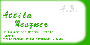 attila meszner business card